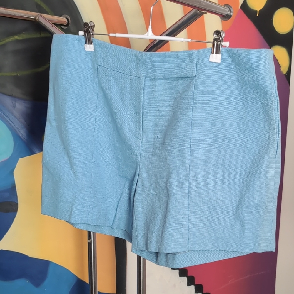 Blue Bermuda Shorts with Tailored Look